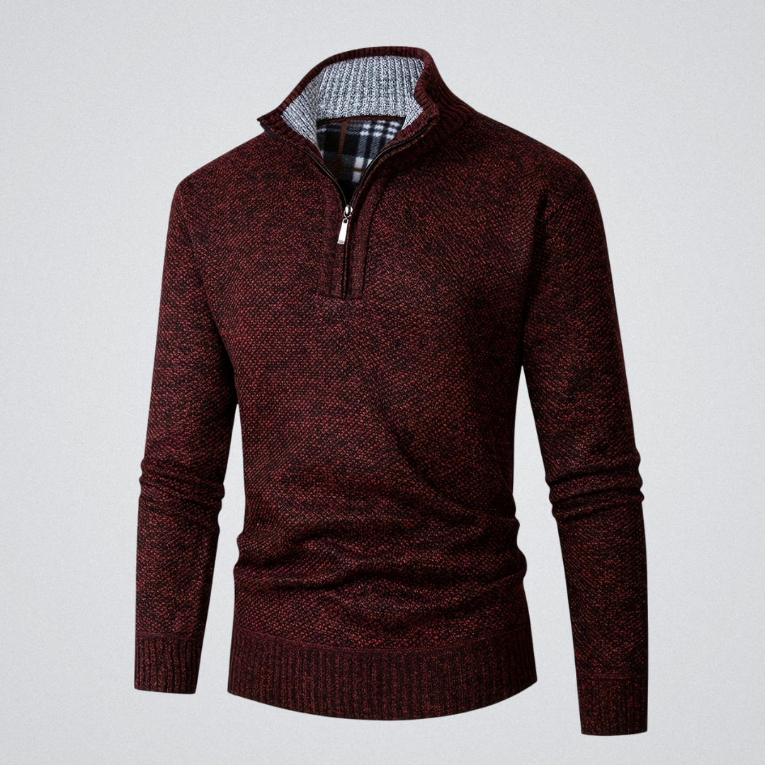 Marcel | Pull à col montant zippé – chaleur, élégance et confort d’hiver