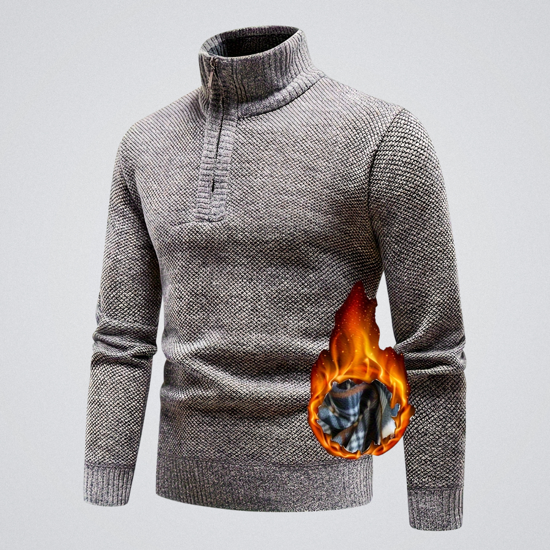 Philippe | Pull thermique zippé à col montant – chaleur et élégance en mouvement