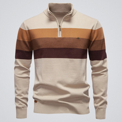 Maurice | Pull col montant zippé – chaleur, élégance et aisance