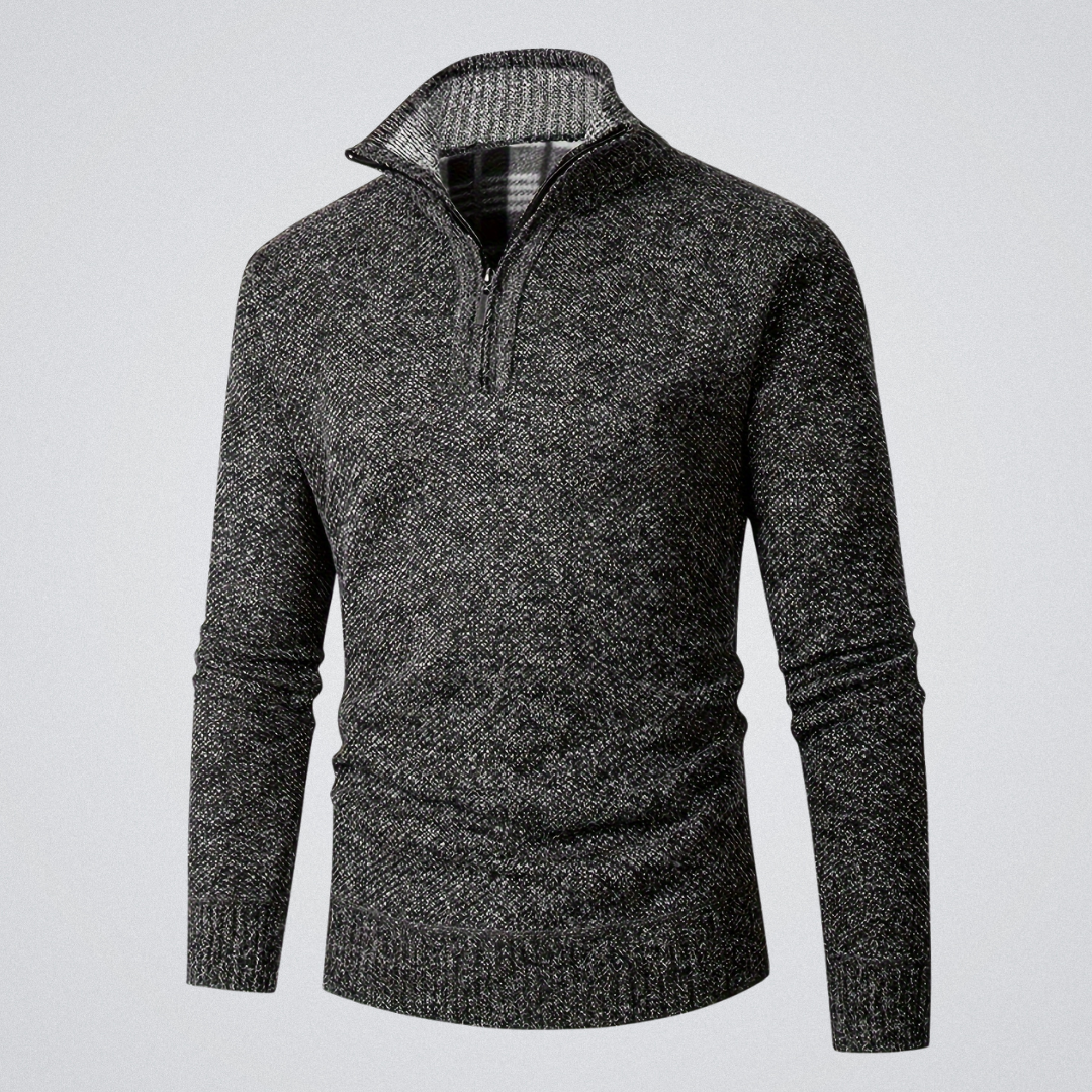 Marcel | Pull à col montant zippé – chaleur, élégance et confort d’hiver