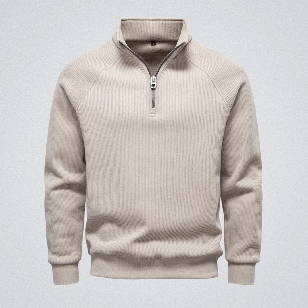 Édouard | Pull zippé doublé polaire – chaleur, style et confiance pour l’hiver