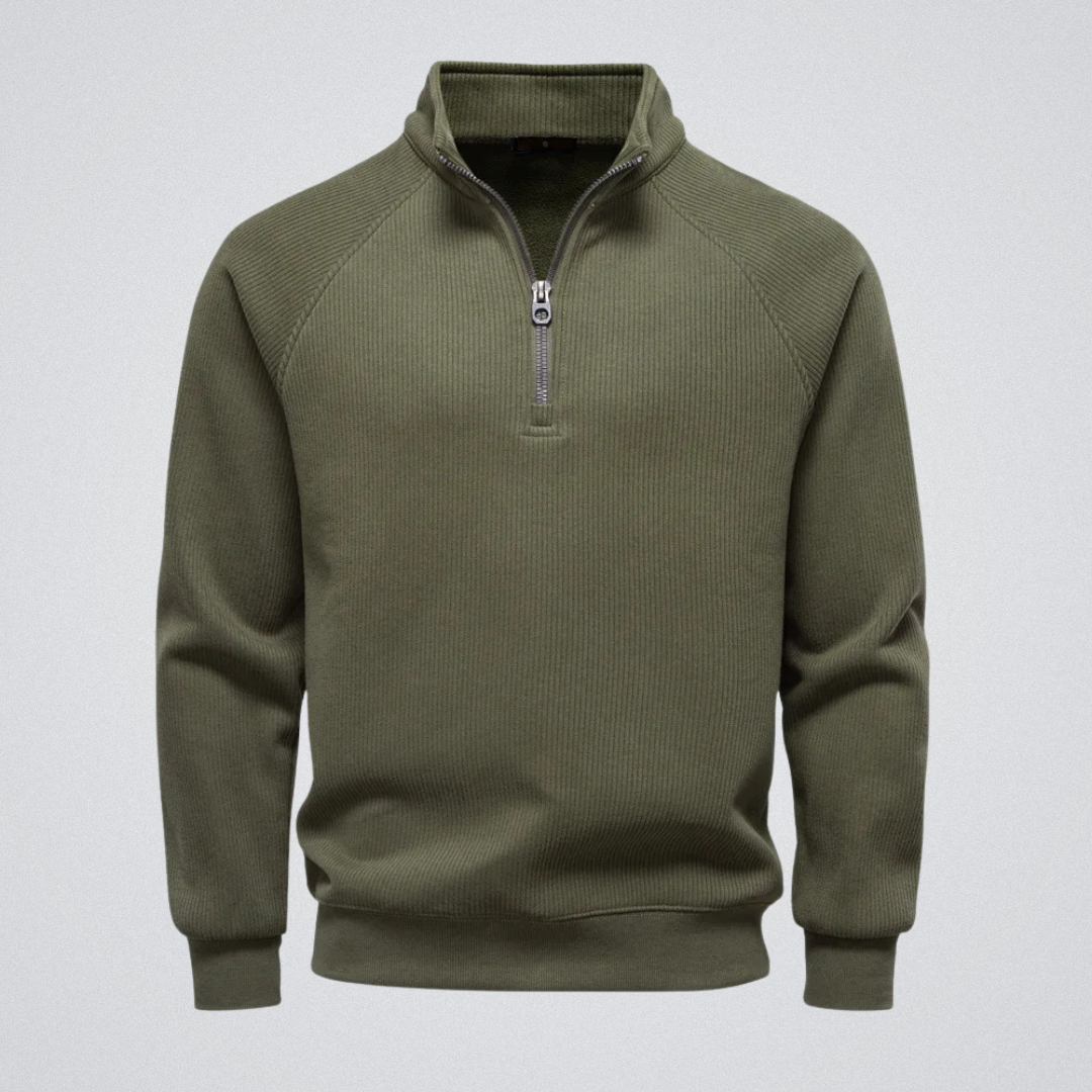 Édouard | Pull zippé doublé polaire – chaleur, style et confiance pour l’hiver