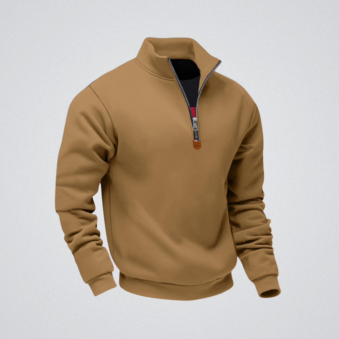 Léo | Sweat zippé à col montant – chaleur, élégance et confort au quotidien
