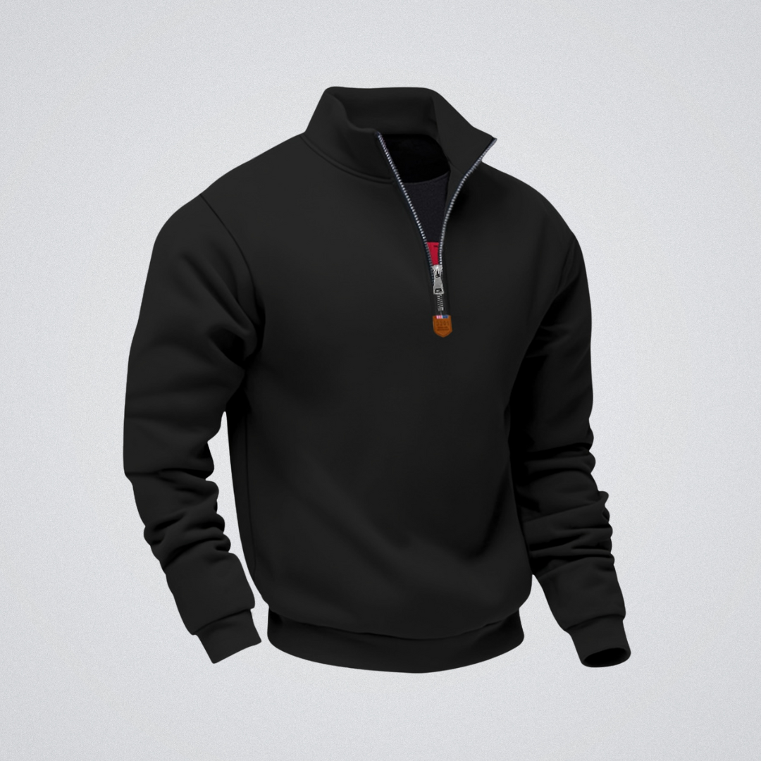 Léo | Sweat zippé à col montant – chaleur, élégance et confort au quotidien