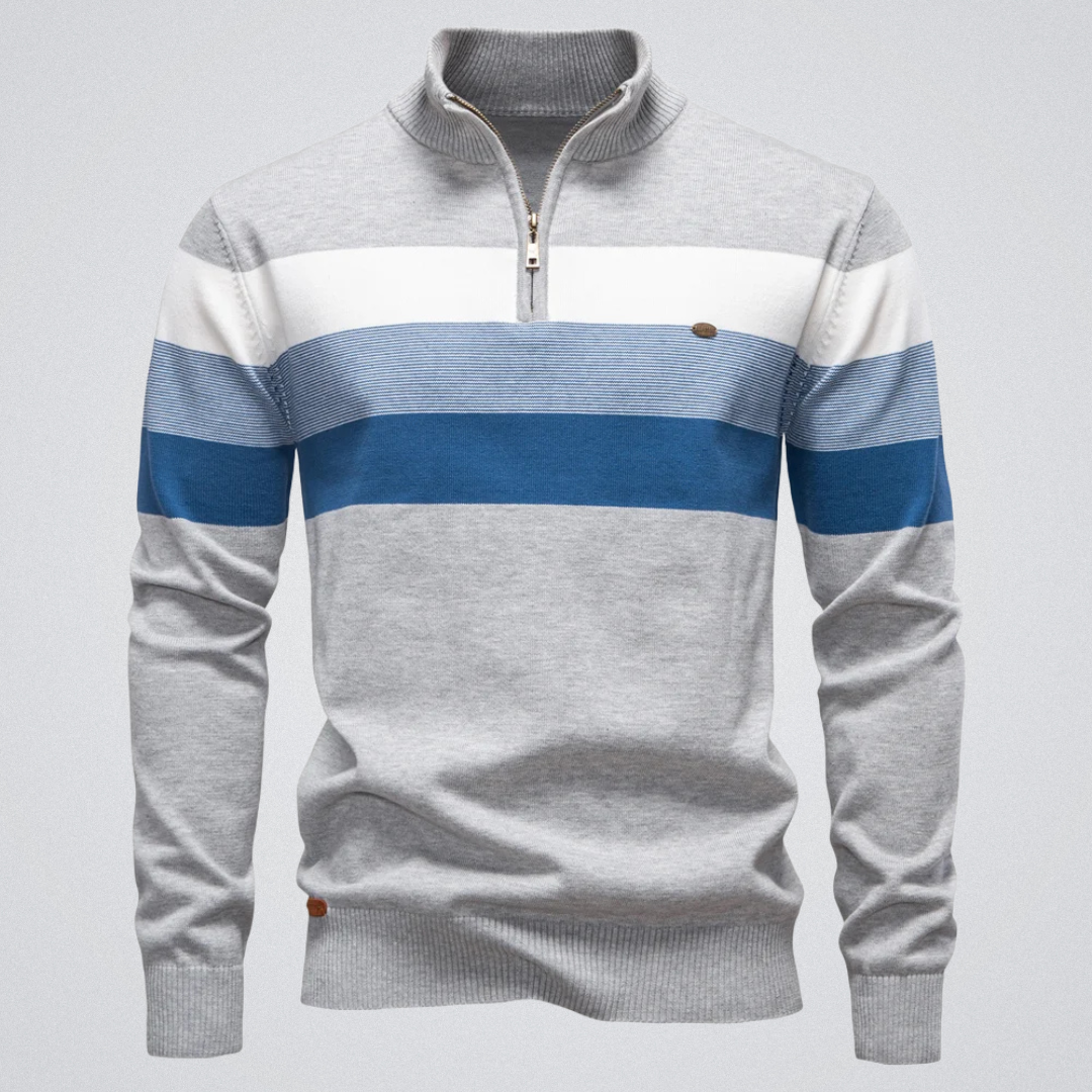 Maurice | Pull col montant zippé – chaleur, élégance et aisance