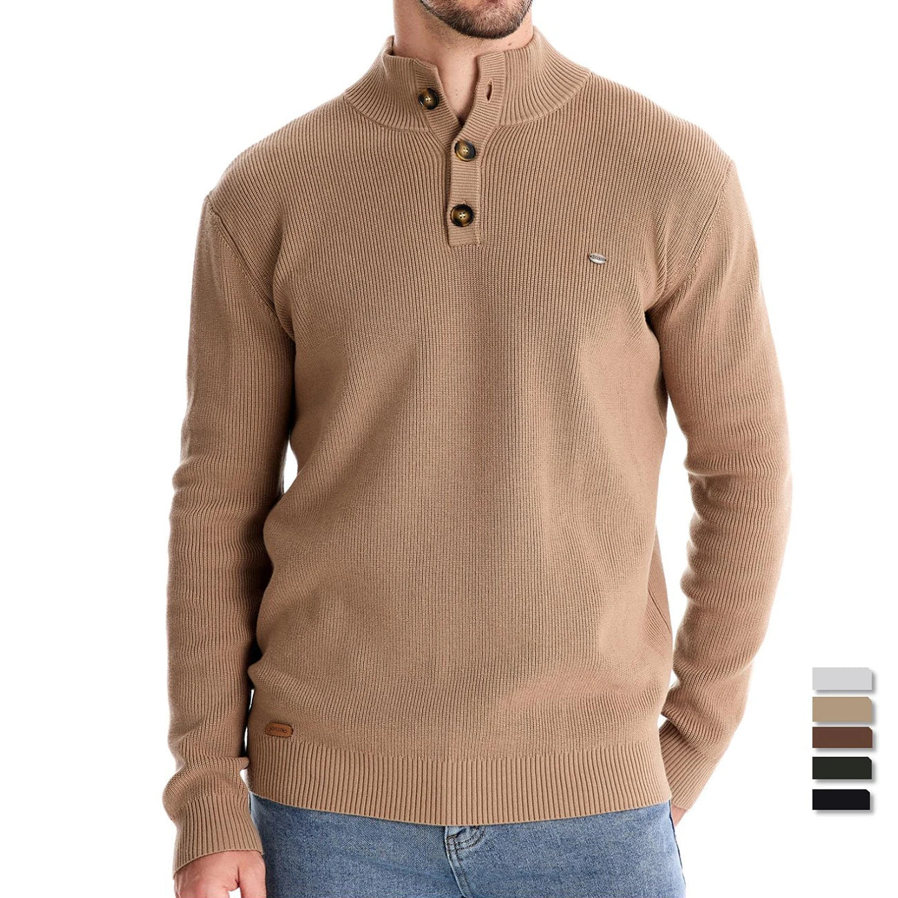 Damien™ | Pull Col Haut Élégant
