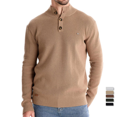 Damien™ | Pull Col Haut Élégant